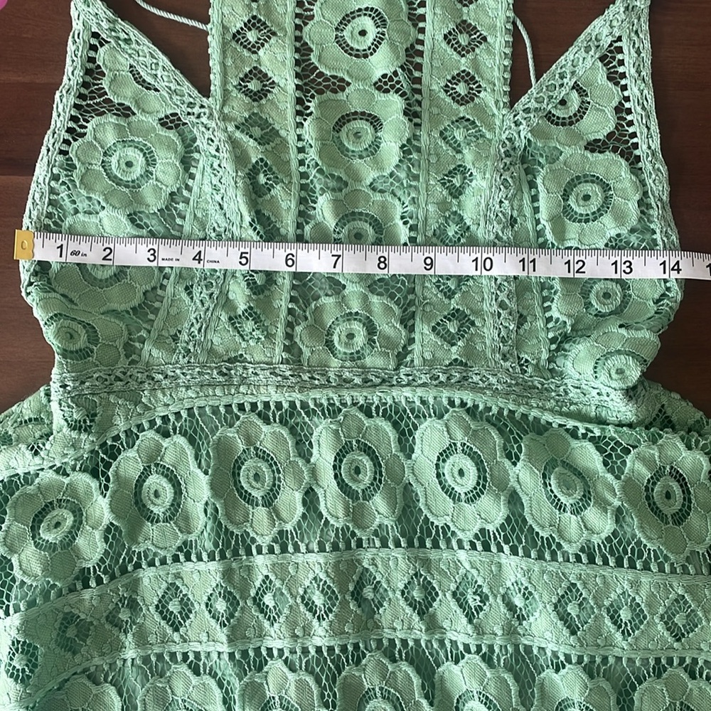 Free People Just Like Honey Green Lace Dress - Picture 6 of 7